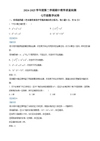 河北省邯郸市肥乡区崔庄中学、实验中学联考2024-2025学年七年级下学期4月期中 数学试题（含解析）