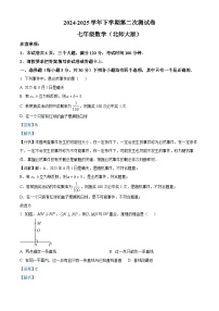 河南省周口市项城市第一初级中学2024-2025学年七年级下学期期中考试 数学试卷（含解析）