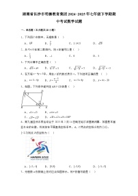 湖南省长沙市明德教育集团2024-2025学年七年级下学期期中考试 数学试题（含解析）