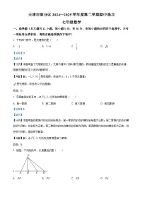 天津市部分区2024-2025学年七年级下学期期中考试 数学试题（含解析）