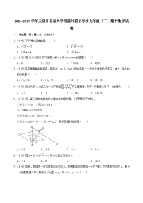 天津外国语大学附属外国语学校2024-2025学年七年级下学期期中 数学试卷（含解析）