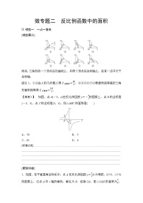 2025年中考数学总复习讲义（山东专用）16 第一部分 第三章 微专题二 反比例函数中的面积（无答案）