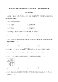 2024-2025学年山东省烟台市龙口市七年级（下）期中数学试卷（五四学制）
