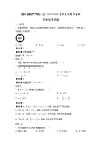 湖南省衡阳市衡山县2023-2024学年七年级下学期期末数学试题（解析版）