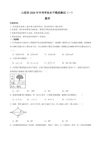 2025年山西中考模拟测试卷数学试卷含答案
