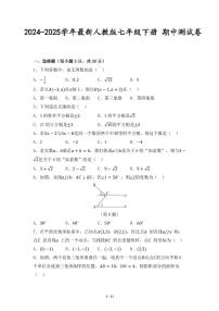2024-2025学年七年级数学下册期中模拟试卷（含答案解析）01