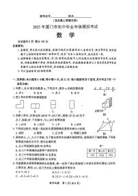 福建省厦门市2024-2025学年九年级下学期（初三）第一次模拟数学试题