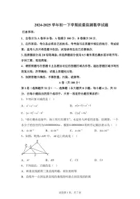 2024-2025学年四川省成都市七年级下学期期中数学试题（含答案）