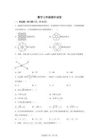 2024-2025学年天津市数学下学期七年级数学期中试卷（含答案）