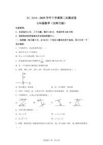 2024-2025学年河南省周口市项城市七年级下学期期中考试数学试卷（含答案）