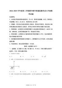 2024-2025学年山东省济宁市曲阜市七年级下学期期中考试数学试题（含答案）