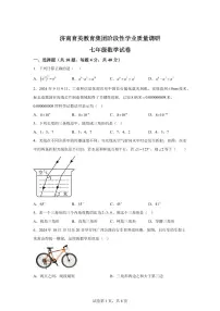 2024-2025学年山东省济南市下学期七年级期中数学试题1（含答案）