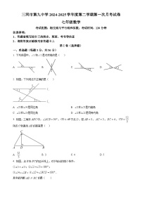 河北省廊坊市三河市第九中学2024-2025学年七年级下学期3月月考数学试题（原卷版+解析版）