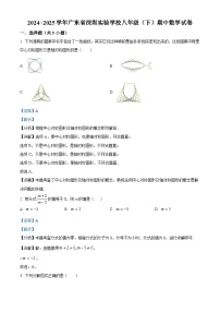 广东省深圳实验学校2024-2025学年下学期八年级期中 数学试卷（含解析）