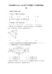 江西省南昌市2024-2025学年下学期期中八年级 数学测试卷（含解析）