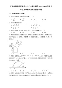 天津市滨海新区塘沽一中二中期中联考2024-2025学年八年级下学期4月期中 数学试题（含解析）