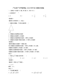 广东省广州市番禺区2024年中考二模数学试题（解析版）