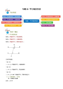 初中数学北师大版（2024）七年级下册（2024）平行线的性质精品复习练习题