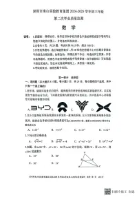 2025年深圳南山实验教育集团中考二模数学试卷（含答案）