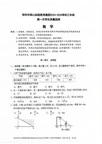 南山实验教育集团2024-2025学年度九年级一模数学试卷+答案