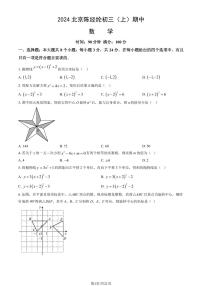 2024北京陈经纶初三（上）期中数学试卷（含答案）