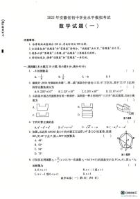2025年安徽省芜湖市镜湖区第二十七中学中考二模数学试题（中考模拟）