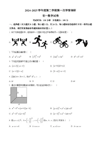 江苏省宿迁市沭阳县如东实验学校2024-2025学年七年级下学期3月月考数学试题（原卷版+解析版）