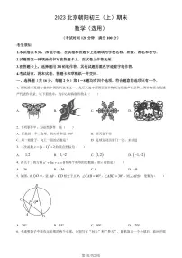 2023北京朝阳初三（上）期末数学试卷（含答案）