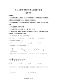 福建省厦门市2024-2025学年下学期七年级期中检测数学检测试题（含答案）
