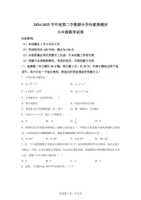 广东省茂名地区七年级下学期期中数学检测试题（含答案）