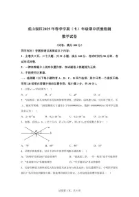 贵州省贵阳市观山湖区七年级下学期4月期中考试数学检测试题（含答案）