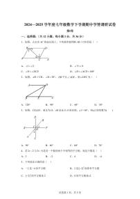 山东省临沂市临沭县七年级数学下学期期中阶段检测数学检测试题（含答案）