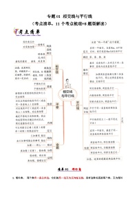 专题01 相交线与平行线-2024-2025学年七年级数学下学期期末考点大串讲（人教版2024）(原卷版+解析版)