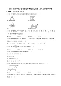 广东省清远市清城区2024-2025学年九年级上学期开学考试数学试卷