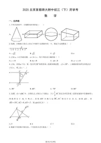 北京市首都师大附属中学2024-2025学年第二学期九年级数学开学考试试卷