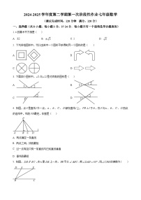 陕西省安康市2024-2025学年七年级下学期3月月考数学试题（原卷版+解析版）