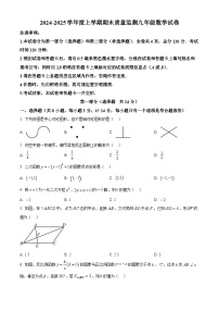 陕西省西安市临潼区2024-2025学年九年级上学期期末监测数学试题（原卷版+解析版）
