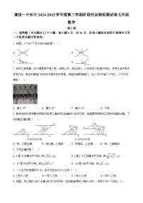 天津市滨海新区塘沽第一中学校2024-2025学年七年级下学期第一次月考数学试题（原卷版+解析版）