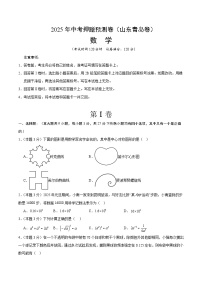 2025年中考押题预测卷：数学（山东青岛卷）（考试版）