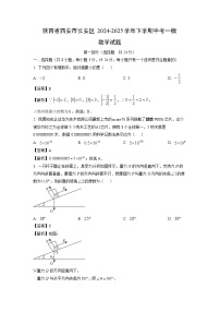 陕西省西安市长安区2024-2025学年中考一模数学试题（解析版）