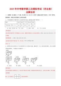 2025年中考数学第三次模拟考试数学(河北卷)含解析