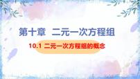 人教版（2024）七年级下册（2024）二元一次方程组的概念课文配套课件ppt