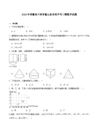 安徽省六安市霍山县多校联考2024届九年级下学期5月中考三模数学试卷(含解析)