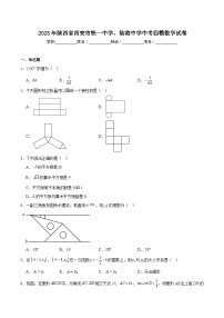 西安市铁一中学、陆港中学2025届九年级下学期中考四模数学试卷(含解析)