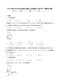 浙江省舟山市定海区金衢山五校联盟2025届九年级下学期中考一模数学试卷(含解析)