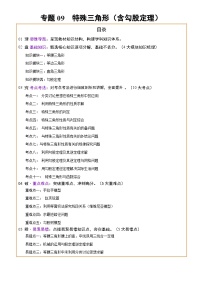 专题09特殊三角形(含勾股定理)(4大模块知识梳理+11个考点+5个重难点+3个易错点)-2025中考数学二轮专题复习（含答案）