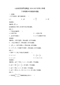 山东省菏泽市定陶区2024-2025学年八年级下学期期中考试数学试题（解析版）