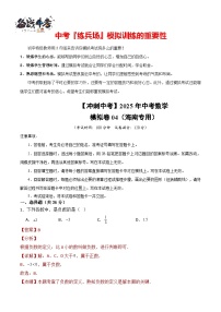 【冲刺中考】2025年中考数学模拟卷04（海南专用）