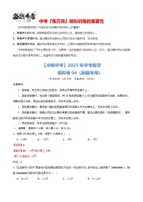 【冲刺中考】2025年中考数学模拟卷04（新疆专用）