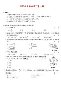 2025年安徽省芜湖市镜湖区第二十七中学中考二模数学试题（中考模拟）